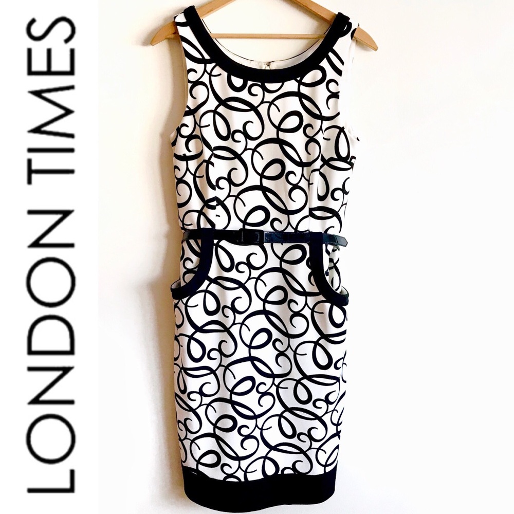 LONDON TIMES Belted Dress (10)
